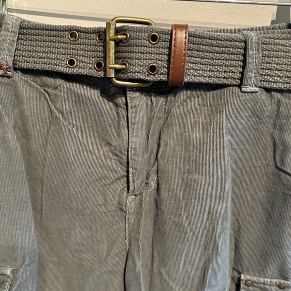Da-Nang Women's Cargo Pants in Gray with Brown Details - Picture 6 of 16